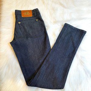 Frankie Morello Jeans Slim Straight Leg Gold Skull Crossbones Streetwear Size 28